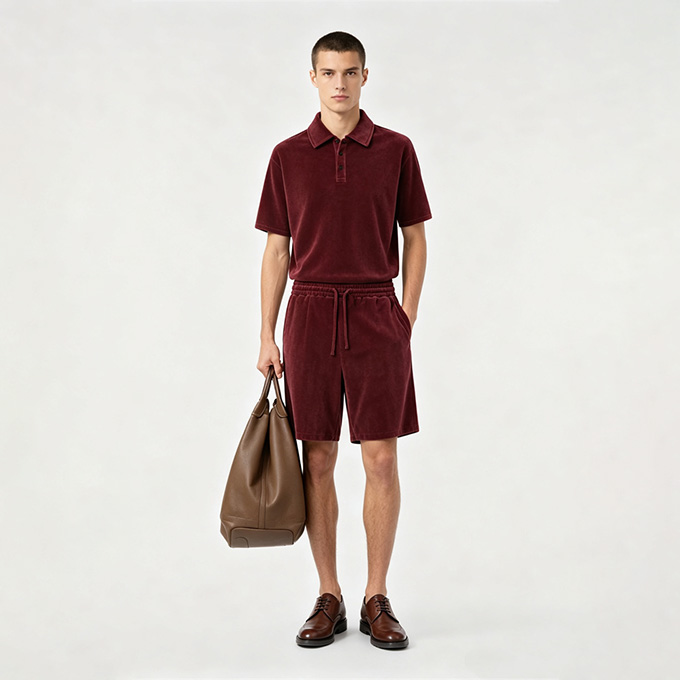 loro piana murano short sleeve polo and shorts set